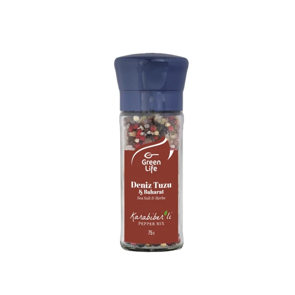 Green Life Deniz Tuzu ve Baharat Kırmızı Biberli Cam 75 G (4'li Paket) ürün görseli 1