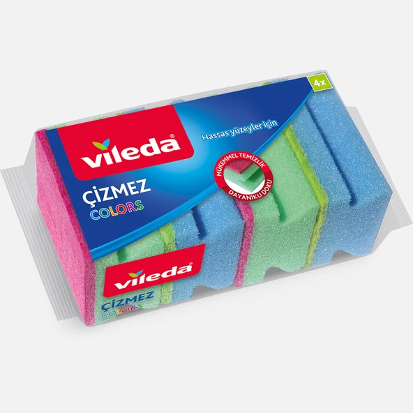 Vileda Renkli Çizmez Sünger 4'ü (5'li Paket) ürün görseli 1