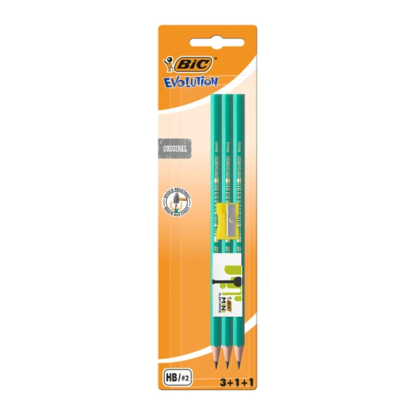 BIC Evolution 650 HB Kurşun Kalem, Silgi ve Kalemtıraş Seti (8'li Paket) ürün görseli 1