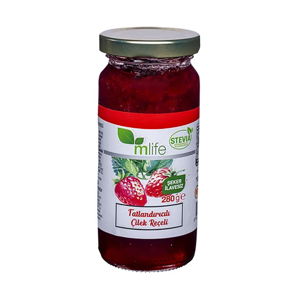 M Life Tatlandırıcılı Çilek Reçeli 280 G (8'li Paket) ürün görseli 1