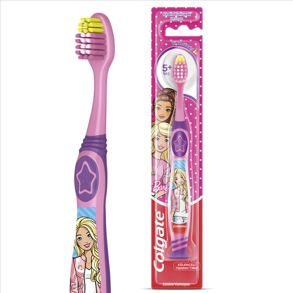 Colgate Barbie Batman 5+ Yaş Ekstra Yumuşak Çocuk Diş Fırçası (3'li Paket) ürün görseli 1
