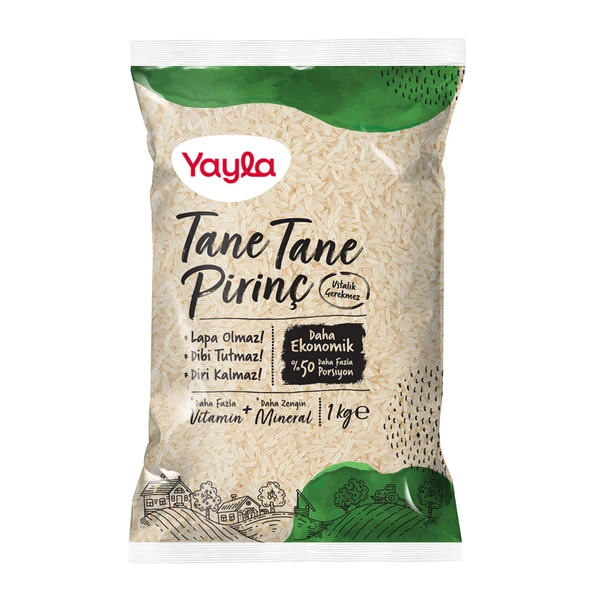 Yayla Tane Tane Pirinç 1 Kg (7'li Paket) ürün görseli 1