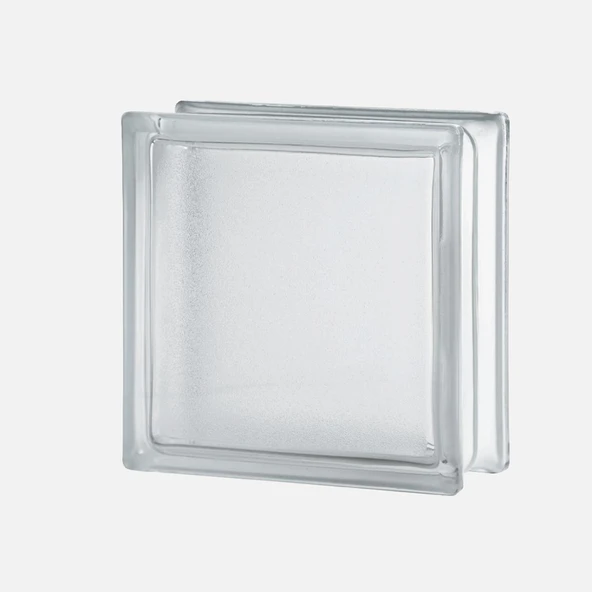 Seves Glass Block Cam Tuğla Buzlu Şeffaf 19 x 19 x 8 cm (8'li Paket) ürün görseli 1