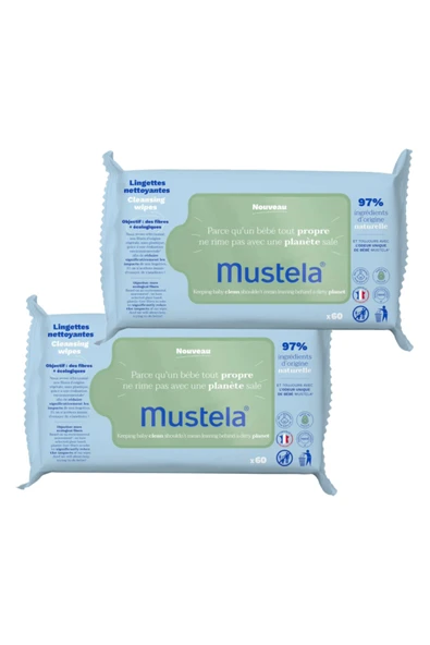 Mustela Kompost Edilebilir Islak Mendil 2'li Paket ürün görseli 1