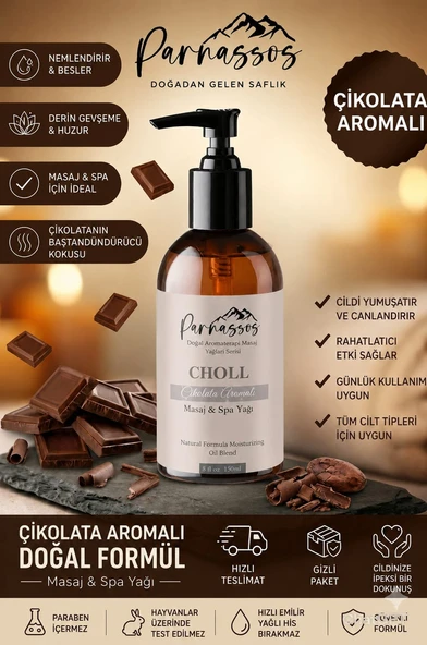 Parnassos Çikolata Aromalı Masaj Yağı 150 ML ürün görseli 1