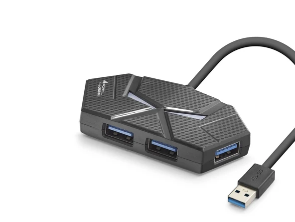 Usb 3.0 Hub Rgb 4 Port 5 Gbps 1.2 M HDX7050 ürün görseli 1