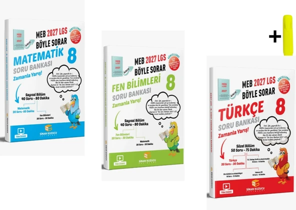 Sinan Kuzucu 8. Sınıf 2027 Lgs Meb Böyle Sorar Matematik Fen Türkçe Soru Bankası Video Çözümlü ürün görseli 1