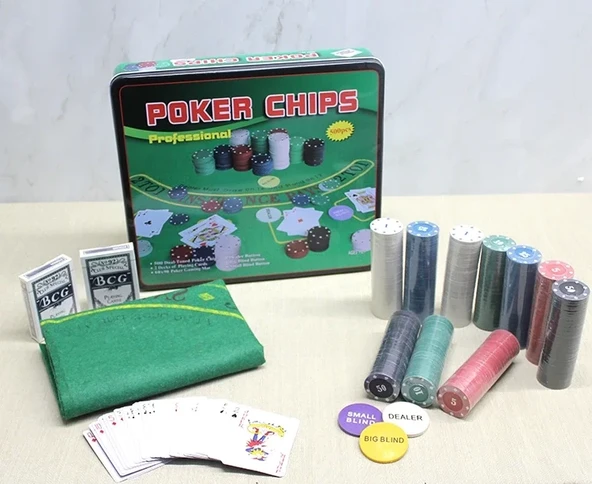 Metal Kutulu 500 Chip Ve 2 Adet İskambil Kağit Setine Sahip Poker Oyunu Alk3540 ürün görseli 1