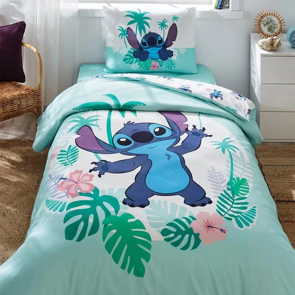 Özdilek Dsny Ranforce Nevresim Takımı TK.Stitch Summer Mint ürün görseli 1