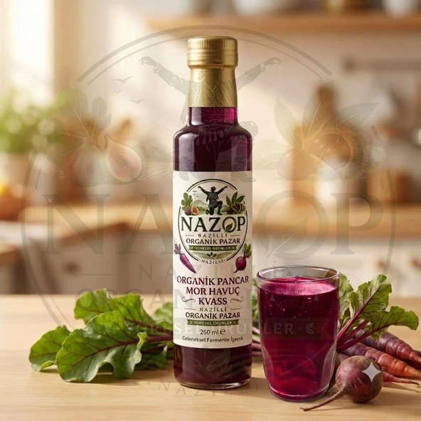 Organik Pancar & Mor Havuç Kvass 250 ml. ürün görseli 1