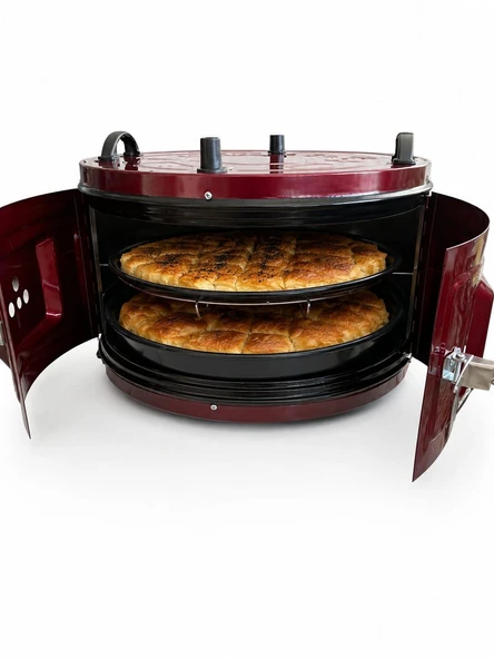 Yıldız 37 Litre Çift Tepsili Yuvarlak Fırın  Elektrikli Davul Fırın Termostatlı Ev Tipi Börek Pide Fırını ürün görseli 1
