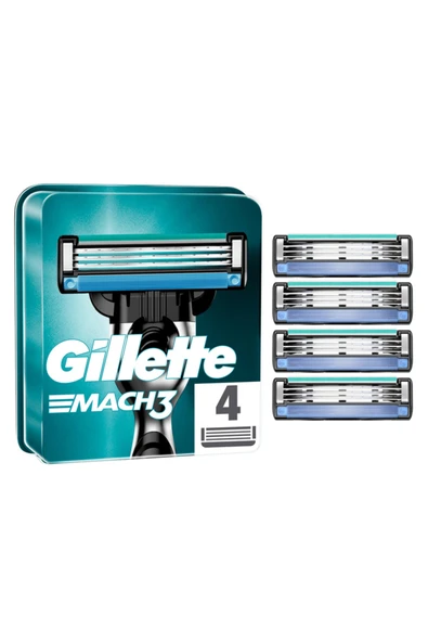 Gillette Mach3 Yedek Tıraş Bıçağı 4'lü Yedek Başlık ürün görseli 1