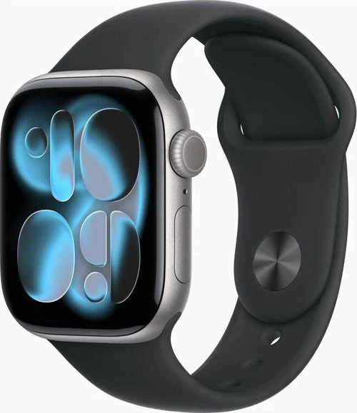 Apple Apple Watch Series 11 GPS 42mm Uzay Grisi Alüminyum Kasa ve Siyah Spor Kordon Akıllı Saat M/L ürün görseli 1