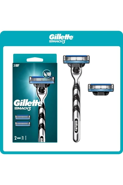 Gillette Mach 3 Tıraş Makinesi + 2 Yedek Bıçak ürün görseli 1