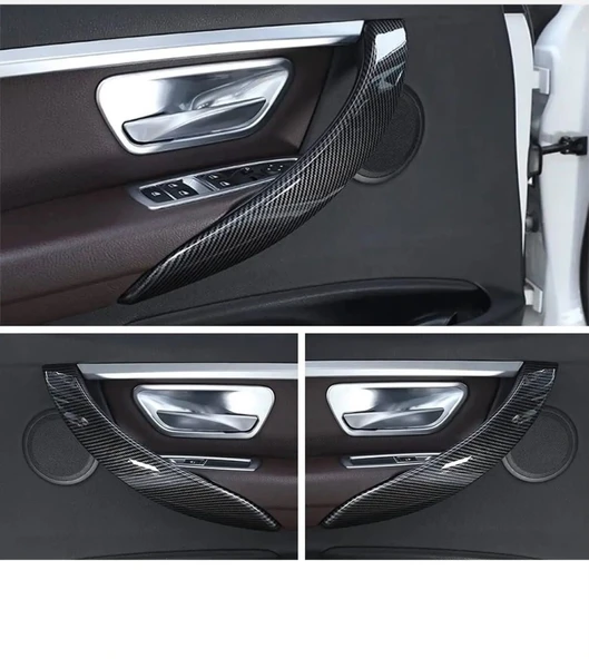Bmw F30 F32 F34 F36 Uyumlu İç Kapı Kolu Tutamaç (Dış Bölümü) Karbon Kaplama 4 Adettir ürün görseli 1