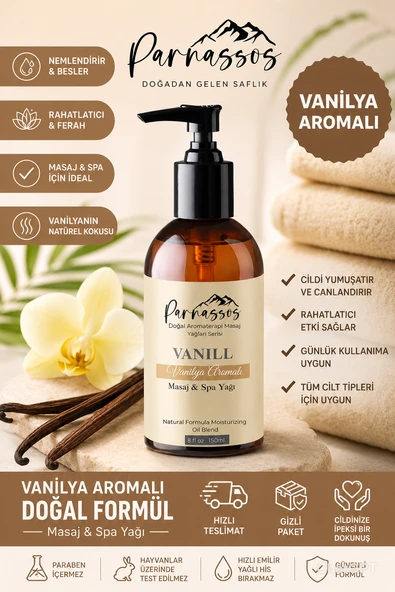Parnassos Vanilya Aromalı Masaj Yağı 150 ML ürün görseli 1