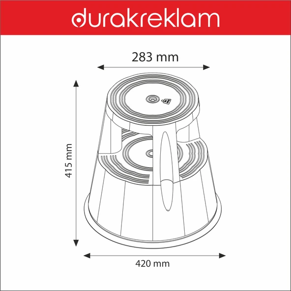 Tekerlekli Tabure - Resim 2
