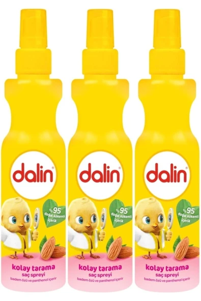 Dalin Kolay Tarama Saç Spreyi Badem Özü Ve Panthenol 200 ml 3 Adet ürün görseli 1