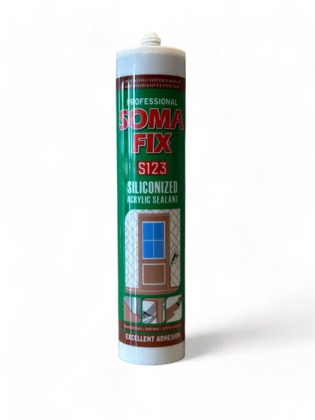 SOMAFİX S123 AKRİLİK SİLİKONİZE MASTİK KAHVERENGİ 310ML ürün görseli 1