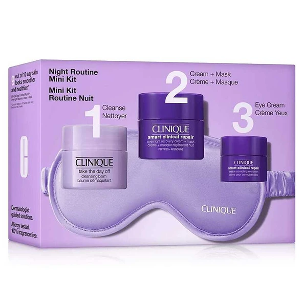 Clinique Night Routine Gece Rutini Mini Kit Set ürün görseli 1
