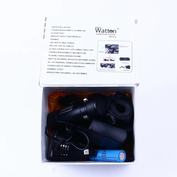 Black Wt-272-profesyonel Bisiklet Lambası - Resim 4