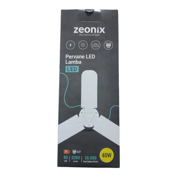 Zeonix 40w 3 Kanatlı Pervane Ampul - Resim 2