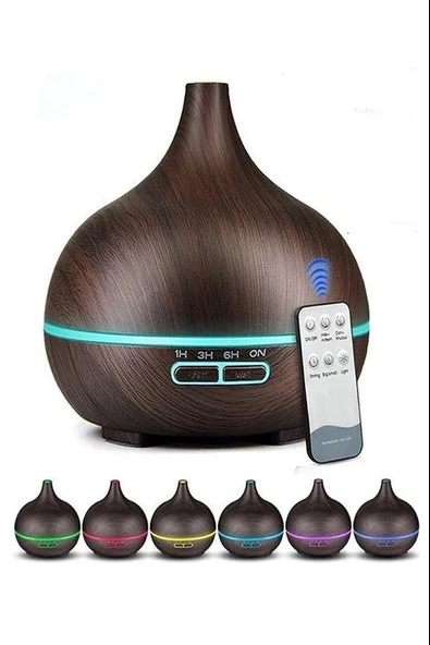 Hava Nemlendirici 7 Led Işıklı Aromatik Oda Kokusu 550 Ml Kahve Aroma Difüzörü Buhar Makinası ürün görseli 1