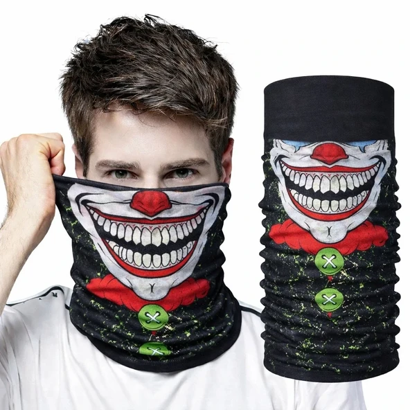 Joker Yüz Baskılı Baf Bandana - Çok Amaçlı Boyunluk Bandana 2 No ürün görseli 1