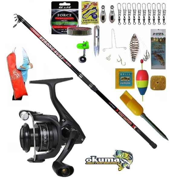 Okuma Revenger Rv-8000A 420cm 100-250gr Strong Profesyonel Sazan Kıyı Olta Takımı Seti ürün görseli 1