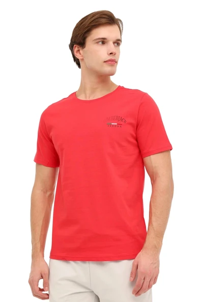 Lumberjack Ezio 11itl1088 0 Yaka Erkek Tshirt - Kirmizi ürün görseli 1