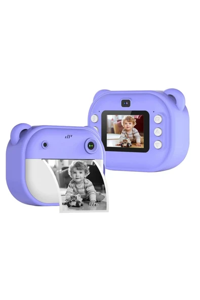 Dijital Video Kayıt Fotoğraf Çocuk Kamerası Anlık Termal Resim Kağıt Baskılı ürün görseli 1
