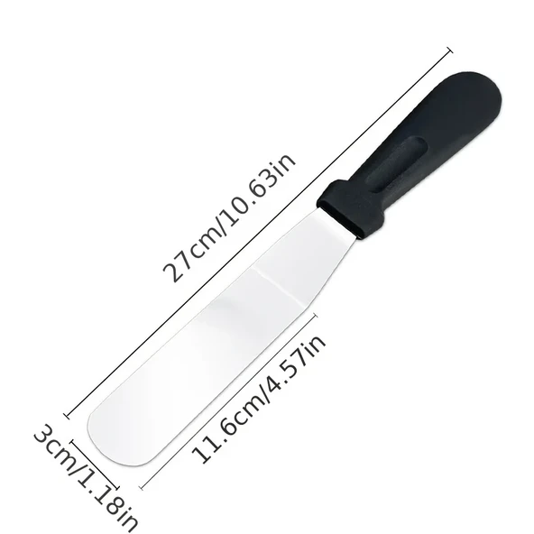 Paslanmaz Çelik L Tipi Pastacı Spatulası – Krema Düzeltme Ve Pasta Şekillendirme Bıçağı ürün görseli 1