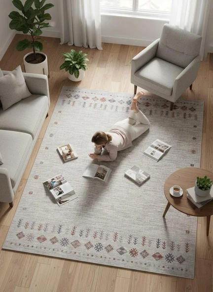 Fenomen Carpet Otantik Koleksiyonu Yumuşak Dokulu Eskitme Vintage Halı ürün görseli 1