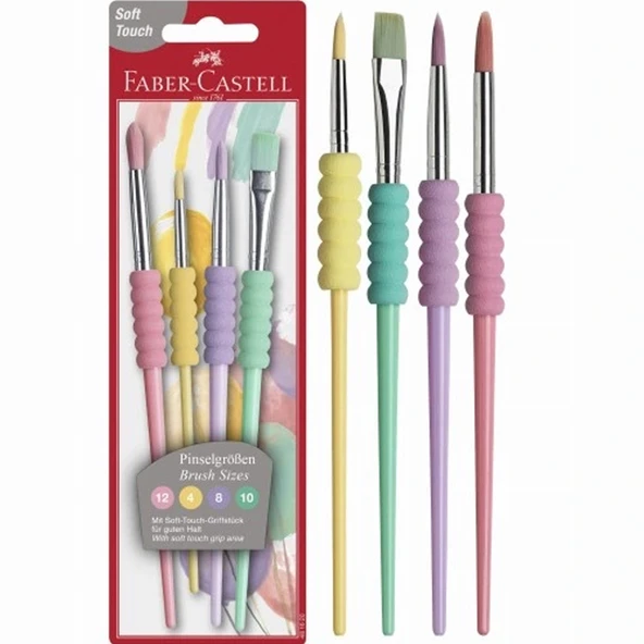 Faber-Castell Fırça Soft Touch Pastel 4 Çşt 10 Lu ürün görseli 1