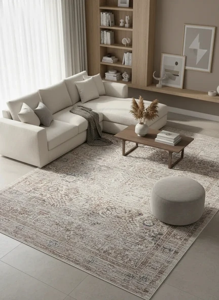 Fenomen Carpet Otantik Koleksiyonu Yumuşak Dokulu Eskitme Vintage Halı ürün görseli 1