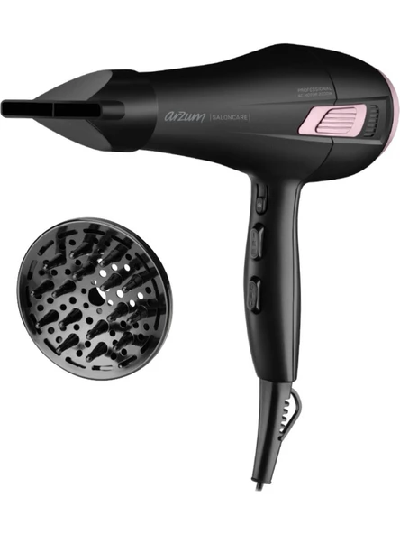 Arzum AR5098 Saloncare AC Motor  Profesyonel Saç Kurutma Makinesi - Siyah - 2200 Watt ürün görseli 1