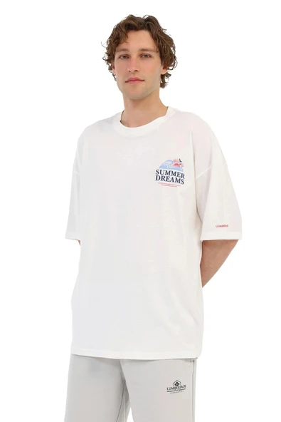 Lumberjack Pineo 11ihl-2040 Yaka Erkek Tshirt - Kirik Beyaz ürün görseli 1