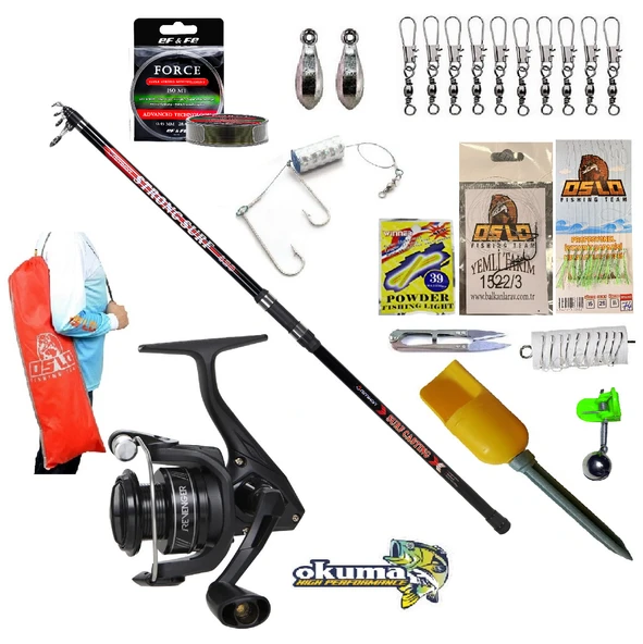 Okuma Revenger Rv-8000A 390cm 100-250gr Strong Profesyonel Olta Takımı Seti ürün görseli 1