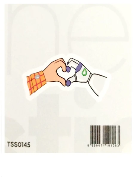 The Sticker Story Kalp Eller Tss0145 Kişileştirme Stickerı - 2 adet ürün görseli 1