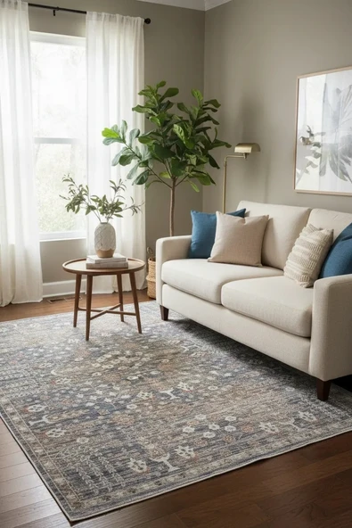 Fenomen Carpet Otantik Koleksiyonu Yumuşak Dokulu Eskitme Vintage Halı ürün görseli 1