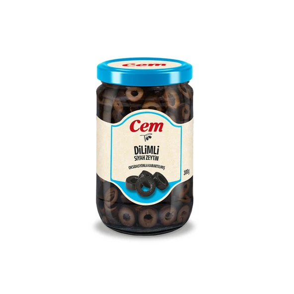 Cem Dilimli Kavanoz Siyah Zeytin 300 G (6'li Paket) ürün görseli 1