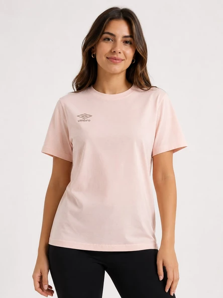UMBRO Season Toz Pembe Pamuklu Kadın Spor Tişört - VF0510 ürün görseli 1