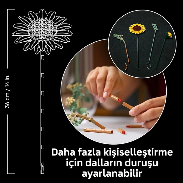 LEGO Botanicals Ayçiçeği Buketi 11502 - Resim 3