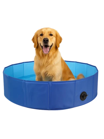 Katlanabilir Köpek Havuzu 80x30 Cm Mavi ürün görseli 1