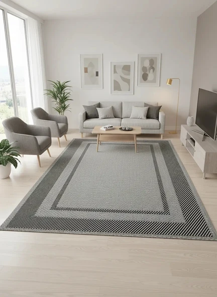 Fenomen Carpet Lotus Koleksiyonu Bordürlü Temizlenebilir Sisal Halı ürün görseli 1