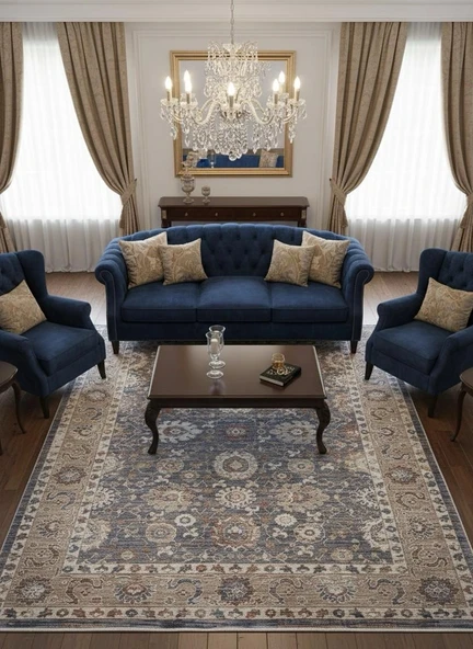 Fenomen Carpet Otantik Koleksiyonu Yumuşak Dokulu Eskitme Vintage Halı ürün görseli 1