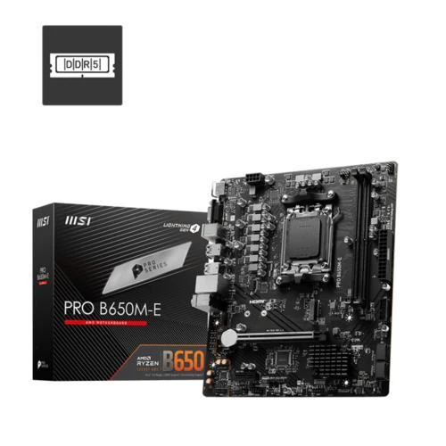 MSI PRO B650M-E DRR5 6800MHZ(OC) AM5 HDMI VGA mATX ürün görseli 1