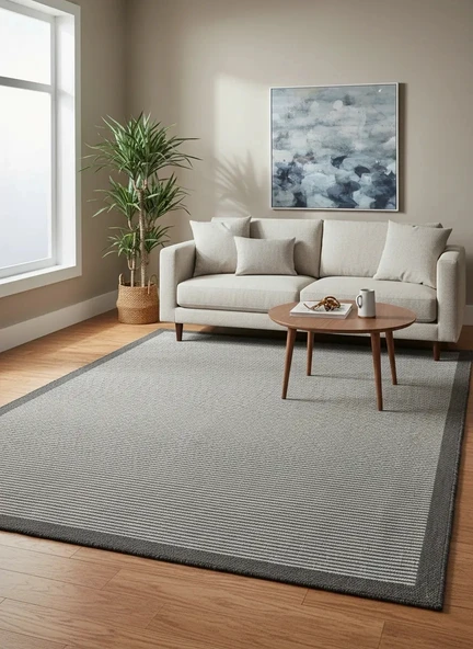 Fenomen Carpet Lotus Koleksiyonu Bordürlü Temizlenebilir Sisal Halı ürün görseli 1