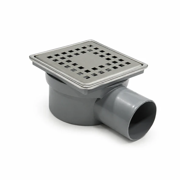 Purvex Home 10x10 Paslanmaz Metal Çerçeveli Paslanmaz Yer Süzgeci - Yandan Çıkışlı ürün görseli 1