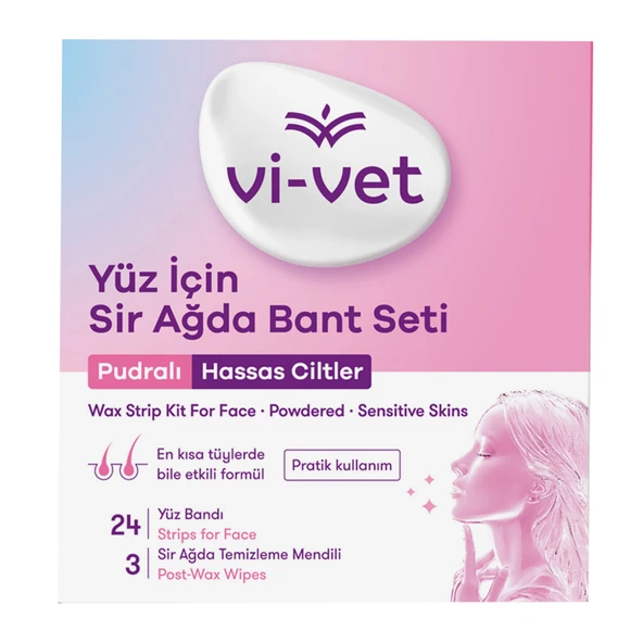 Vi-Vet Purdalı Yüz İçin Sir Ağda Bandı 24'lü (7'li Paket) ürün görseli 1